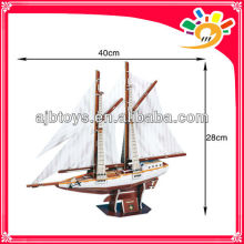 81pcs 3D paper puzzle Two-masted schooner,puzzle game educational for kids various styles hot selling